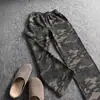 Calça de Moletom Esportiva Camuflada Retro Americana Masculina Tendência Outono Calça Esportiva Reta Pesada Calça Casual Cleanfit