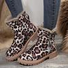 Botas de Nieve de Moda para Mujer 2023 Invierno Nuevo Media Caña Felpa Gruesa Cálidas Zapatos de Algodón con Cuero y Piel Integrados Botas de Invierno para Mujer