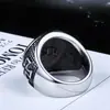 Guerreiro de Aço Vintage Medieval Cruz Cavaleiros Templários Anel de Aço Inoxidável Anel de Aço de Titânio Personalizado para Homens