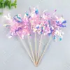 Decorações de Bolo de Aniversário Infantis Tendência Estilo Ins Coreano Urso Pintado à Mão Macarons Coloridos Balões 3D