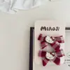 Nuevo Pasador para el Cabello con Lazo de Gatito Rojo Caramelo Diadema Pasador Pinza Lateral Goma Elástica