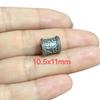 Cuentas espaciadoras antiguas de plata de Shanxi, estilo retro, cuentas de barril de plata cepillada, varios estilos, accesorios de juego literario DIY de plata Panax notoginseng