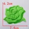 Adesivo de Aplique Flor Rosa de Tamanho Grande, Médio e Pequeno para Toalha de Mesa de Hotel e Lençol de Cama Reparo de Manchas Decalque para Passar a Ferro Adesivo para Tecido com Furo de Cigarro