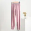 Pantalones de dormir de modal para mujer, Pantalones de linterna finos de verano con puños, Pantalones casuales para casa, Pantalones holgados de talla grande para yoga y danza, Antimosquitos