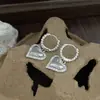 Brincos com um Toque de Luxo Leve e de Alta Qualidade, Brincos Estilo Ins com Design de Coração, Acessórios de Orelha com Zircônia Microincrustada para Mulheres
