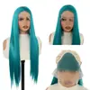 Peruca Crochê Manual Série Azul Universal para Cosplay com Renda Frontal, Cabeça Inteira, Peruca Atacado Fabricada em Fábrica