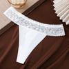 Ropa Interior Sexy de Comercio Exterior para Mujer, Tanga Sexy de Encaje en el Borde de Cintura Baja para Mujer, Ropa Interior para Mujer Súper Sexy y Tentación Desnuda