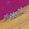 Brinco de orelha de plástico de verão mini caixa agulha de plástico para orelha brinco pequeno feminino com cor de diamante brinco de retenção atacado