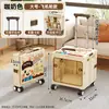 Cochecito Plegable Portátil para Mascotas con Doble Puerta, Caja con Ruedas para Salidas, Carrito de Escalada de Plástico para Gatos y Perros