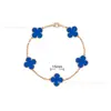 Pulsera Mini Trébol de Cuatro Hojas Flor Única Chapada en Oro Rosa de 18 Quilates con Ágata Roja, Artesanía de Precisión CNC, Directamente de la Fábrica Fuente