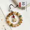 Colgante de Cadena para Teléfono Móvil Raíz de Bodhi Jade Blanco Cuentas de Ábaco Colgante Anti-Pérdida para Bolsa Exquisita Cuerda para Teléfono Móvil Colgante Venta al por Mayor