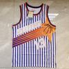 Jersey de Punto de Verano Lakers Raptors Warriors Retro Bordado para Hombre y Mujer, Traje Deportivo de Entrenamiento
