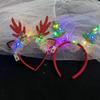 Diadema de Astas Navideñas Nuevo Estilo Diadema Navideña Diadema Luminosa de Astas para Mujer Adorno para la Cabeza Accesorios Navideños para Niños Venta al por Mayor