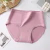 Roupa íntima de algodão para mães de meia-idade, antibacteriana, cintura alta, plus size, shorts respiráveis para mulheres de meia-idade e idosas