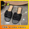 Sapatos Femininos Modernos Plus Size, Sandálias Estilo Chanel, Moda Nova Outono e Verão 2025, Sandálias Slip-On de Design Nicho Planas