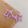 Grampo de Cabelo Estrela de Epóxi Cor Doce 3cm para Crianças, Cabelo Interno Cebola, Estrela de Cinco Pontas, Boa Qualidade, Celebridade da Internet, Grampo de Cabelo para Mulheres, Grampo BB