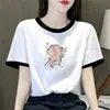 Camiseta Raglan Moda Mãe Estilo Comércio Exterior Transfronteiriço para Mulheres, Manga Curta Verão Slim Fit Solta Casual Top de Alta Qualidade