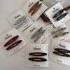 Estilo Simple de Gama Alta Serie Mármol Pinza de Pato Elegante Versátil Pinza para Flequillo Ovalado Pinza Lateral Accesorios para Cabello Suelto