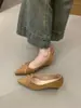 Primer Encuentro Temporada Diseño de Vanguardia Zapatos de Tacón Individual de Nicho para Mujer Otoño 2026 Retro Francés Temperamento Gamuza Lazo Boca Baja Tacón de Cuña