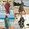 Chaqueta Cover-Up de Bikini de Rayón Europeo y Americano Transfronterizo para Traje de Baño de Aguas Termales, Ropa Exterior, Falda de Playa Marítima, Chal para Traje de Baño para Mujer