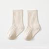 Nuevos Calcetines Infantiles Primavera y Otoño 23 Estilo Coreano Doble Aguja Color Sólido Calcetines Infantiles Niños y Niñas Calcetines de Algodón Color Sólido Calcetines Medianos para Bebé