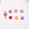 Serie de frutas de dibujos animados accesorios para decoración de uñas resina DIY piezas pequeñas sandía cereza fresa pendientes pasador accesorios de decoración