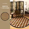 Alfombra Redonda Fresca Simple para Sala de Estar, Dormitorio, Estudio, Hogar, Impermeable, Anti-manchas, Gratis, Alfombra Verde de Invierno