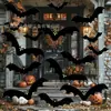 Morcego de Halloween horror Fantasma pingente decoração de festa suprimentos enfeites de morcego quintal interno e externo inserção de cartão