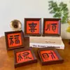 Nuevo Estilo Chino Estilo Festivo Marco de Fotos Caligrafía Pintura Adornos de Escritorio Fu Lu Shou Mesa Sala de Estar Decoraciones para el Hogar Regalo