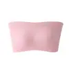 Envoltura de Pecho Strapless de Doble Capa de Tamaño Alargado Transfronteriza para Mujer, Tubo Invisible de Una Sola Línea, Ropa Interior con Almohadilla para el Pecho Extraíble