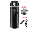 Taza Térmica con Revestimiento Interior de Acero Inoxidable, Taza Calentadora Eléctrica, Taza Multifuncional de 12V para Hervir Agua, Doble Uso para Coche y Hogar