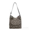 Bolsa de Lona Gran Capacidad 2026 Nuevo Estilo de Bolsa para Mujer Ins Bolso Cruzado Bolso de Hombro Estampado de Leopardo Bolso Tote Bolsa Grande