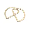 Venta al por mayor de fábrica, disponible, hebilla de aleación de zinc en forma de D, anillo D metálico, hebilla semicircular, hebilla decorativa para equipaje, accesorios de ferretería