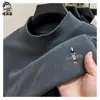 Camiseta Interior Térmica de Doble Cara con Cuello Alto Medio para Hombres y Adolescentes, Ropa Interior Cálida, Camiseta de Manga Larga para Hombre con Cuello Medio Engrosado