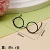 Mini Óculos Boneca Casa de Boneca Óculos Acessórios de Arame Boneca de Pelúcia Artesanal DIY Olhos Pretos Nariz Material