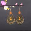 Aretes Turquesa Bohemios Europeos y Americanos Retro Búho Geométricos Atrapasueños Pluma Borla Aretes Mujeres