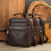 Bolso de mensajero de cuero genuino para hombre, moda, gran capacidad, vertical, capa superior, multifuncional, bolso de hombro de piel de vaca, mochila de negocios, venta al por mayor
