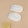 Guantes de Seda de Hielo para Bebé Recién Nacido Anti-Rayones en la Cara Verano Libro Transpirable Set para Bebé Recién Nacido Guantes Protectores Anti-Mordeduras