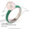 Moda Europeia e Americana Design Simples Popular Joia de Anel Aço Inoxidável Colorido Gotejamento de Óleo Anel de Contas Pão Cozido no Vapor para Mulheres