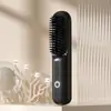 Pente Alisador de Cabelo Transfronteiriço Novo LCD Carregamento Sem Fio Alisador de Cabelo Íon Negativo Não Danifica o Cabelo Mini Portátil Pente Modelador