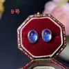 Aretes de plata de ley con incrustaciones de piedra lunar azul natural para mujer parte superior súper excelentes parte inferior de plata de ley hipoalergénicos sin decoloración
