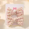 Aliexpress Shopee Set de Pasadores Lindos para Bebés Niñas Cuadros Rosas Encaje Moño Pinza para Bolsa Accesorios para el Cabello 5058
