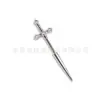 Brincos de Titânio Tendência F136 Liga de Titânio Espada Sagrada Studs Zircônia Incrustada Studs de Cartilagem Orelha Studs Diabo Titânio G23 Joias para Piercing Corporal