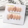 Esmalte de Uñas Portátil Caja de Esmalte de Uñas Terminado Esmalte de Uñas Falso Wholesale Parche de Esmalte de Uñas que Cambia de Color Lazo Suave Esmalte de Uñas Nupcial