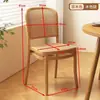 Silla de Plástico de Ratán Moda Nórdica Silla de Comedor Apilable Silla con Respaldo para Mesa de Mahjong Silla de Exterior