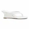 2026 Nova Primavera Verão Novas Sandálias de Dedo com Salto Anabela Quadrado Salto Alto Simples Para Usar por Cima Moda Casual