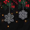 2025 Nuevos Accesorios para Árbol de Navidad Copo de Nieve Acrílico Altamente Transparente Innovadores Adornos Colgantes para las Fiestas Suministros de Navidad