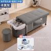 Cama de Champú Terapéutica con Grifo de Arena Belleza Fumigación Limpieza de Oídos Circulación de Agua a Temperatura Constante Marco de Acero Inoxidable con Tira de Luz LED