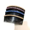Pente de cabelo grande de plástico com strass coreano grampo de cabelo de tecido para franja headwear placa grampo de cabelo atacado