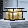 Luz Solar para Pilar de Puerta Exterior Villa Pared Patio Entrada Pilar de Luz Jardín Nuevo Estilo Chino Pilar de Puerta